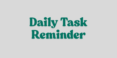 Daily Task Reminder