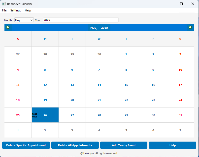 Reminder Calendar Software